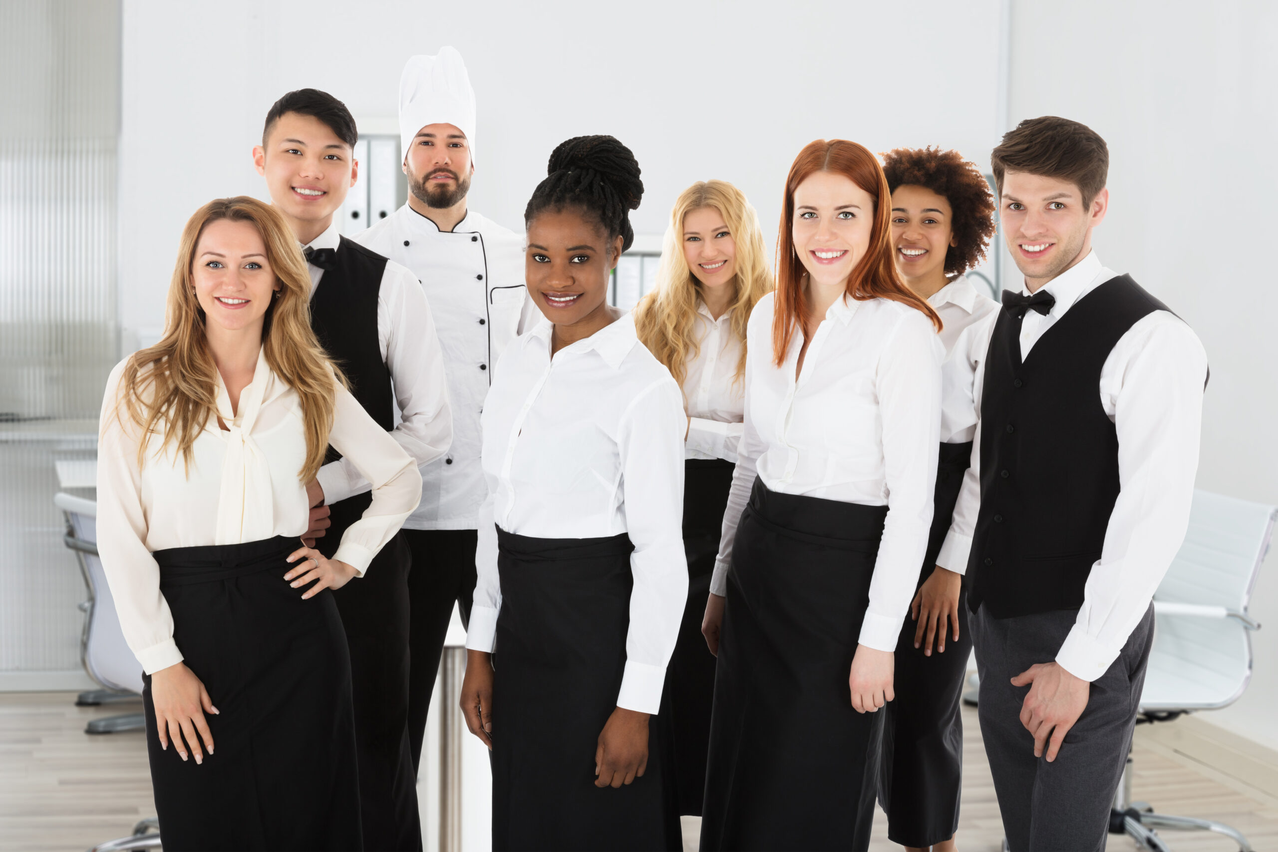 Group Of Confident Multi Ethnic Restaurant Staff